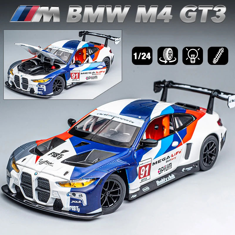 1:24 Scale BMW M4 M6 GT3 Red Bull Alloy Die-cast Model Car