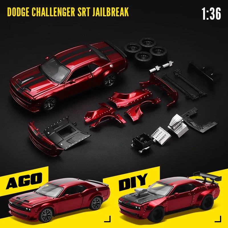 1/36 Scale Challenger SRT Hellcat Customisable Die-cast Model Car