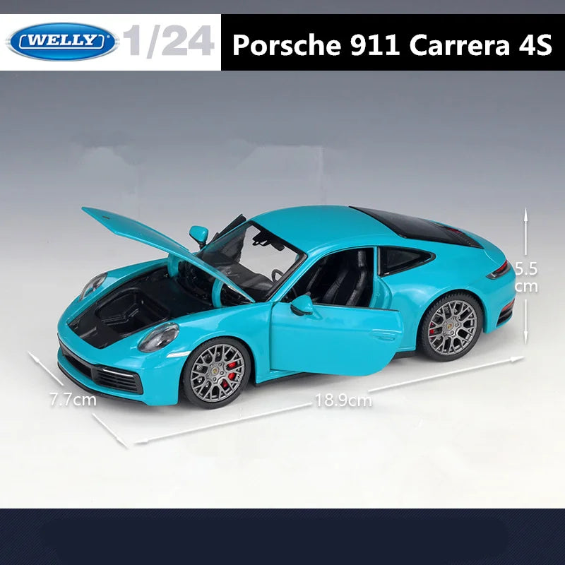 1:24 Scale Porsche 911 Carrera 4S Alloy Die-cast Model Car