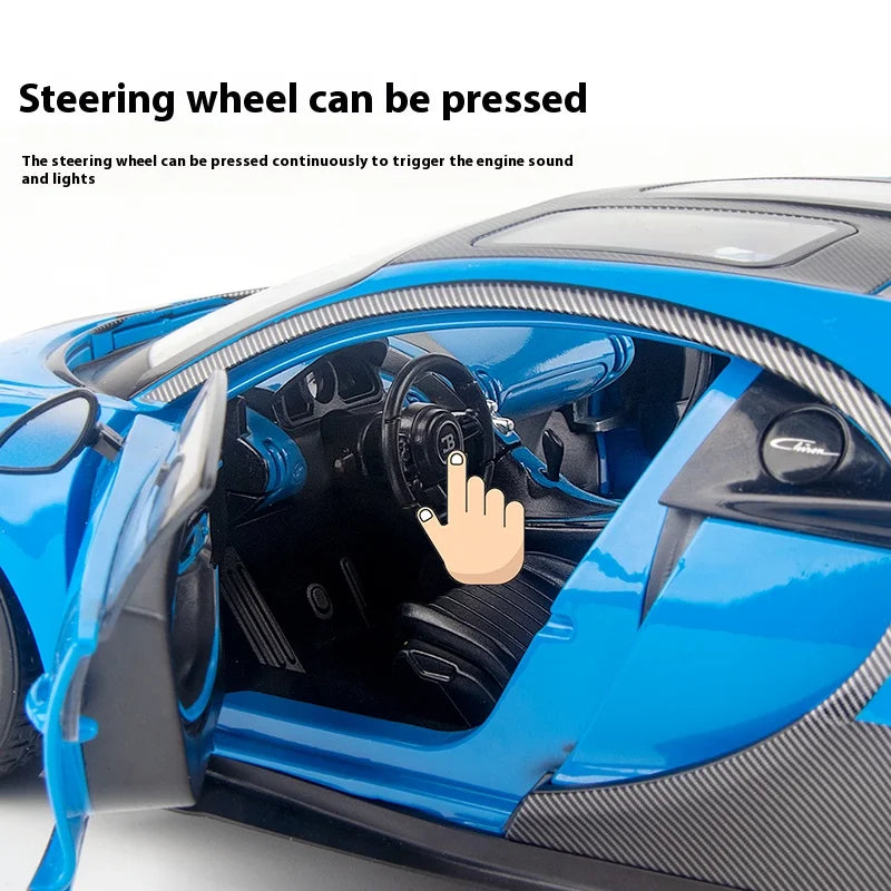 1:18 Scale Bugatti Chiron Alloy Die-cast Model Car