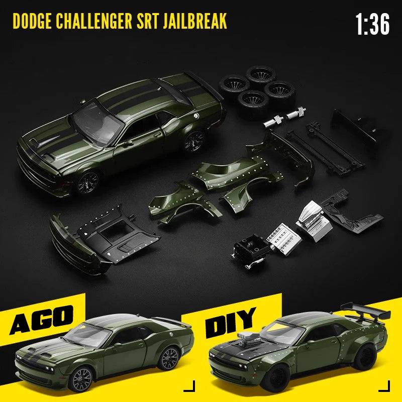 1/36 Scale Challenger SRT Hellcat Customisable Die-cast Model Car