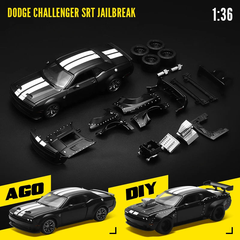 1/36 Scale Challenger SRT Hellcat Customisable Die-cast Model Car