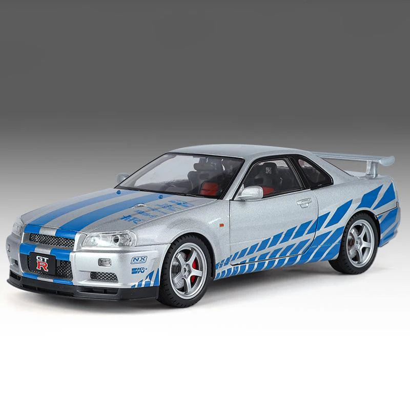1:18 Scale Nissan Skyline Ares GT-R R34 Die-cast Model Car
