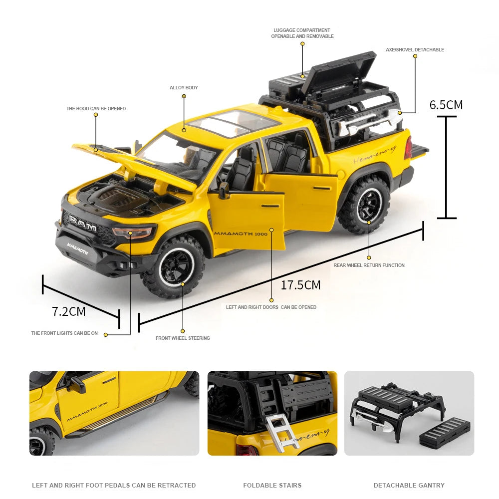 1:32 Scale Dodge RAM TRX Mammoth Die-cast Model Car