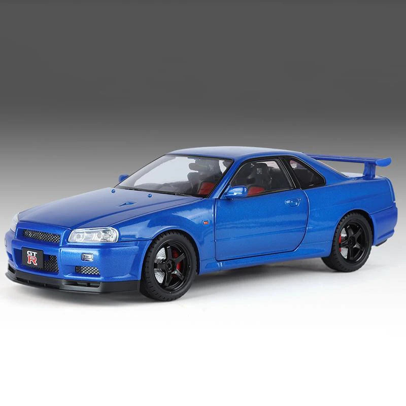 1:18 Scale Nissan Skyline Ares GT-R R34 Die-cast Model Car