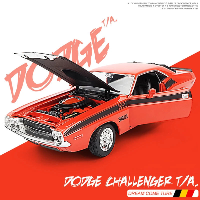 1/24 Scale Dodge Challenger T/A 1970 Alloy Die-cast Model Car