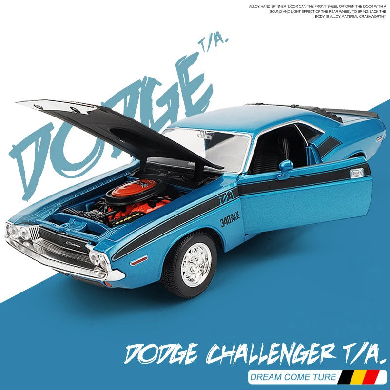 1/24 Scale Dodge Challenger T/A 1970 Alloy Die-cast Model Car